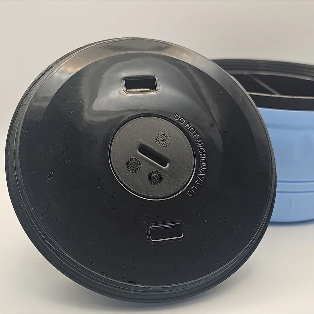 Aladdin Insulated Food Container W/Lid & Carrying Handle Divided Bowl Micro Ok